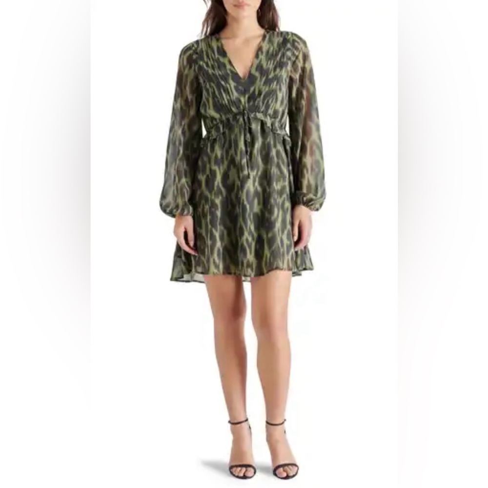 Steve Madden Floral Ruffle Trim Minidress